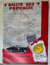 AFFICHE 1956 RALLYE AUTOMOBILE