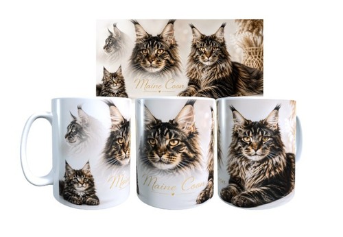 Mug chats maine - coon,, animaux