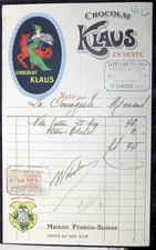 tres jolie facture chocolat