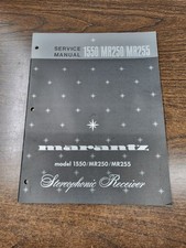 Vintage Original Service Manual Guide For Marantz 1550/MR 250/MR 255