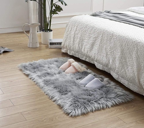 Tapis peau mouton - peau,