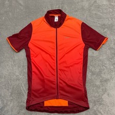 Men DECATHLON Short Sleeve Bike Full Zip Cycling Jersey Size L
