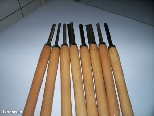 Lot gouges pour tournage - de,