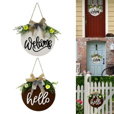 Panneau de bienvenue mural en corde pour porche d'entrée de ferme