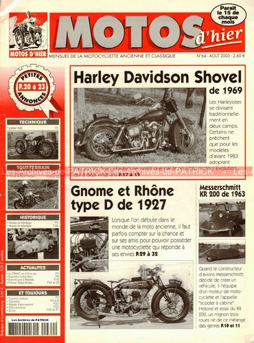 Motos hier 64 - d'hier,