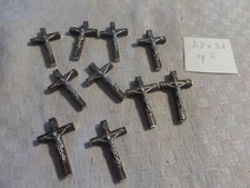  lot of 10 superb old cross 1950/60 FAB FRANCE wood and metal