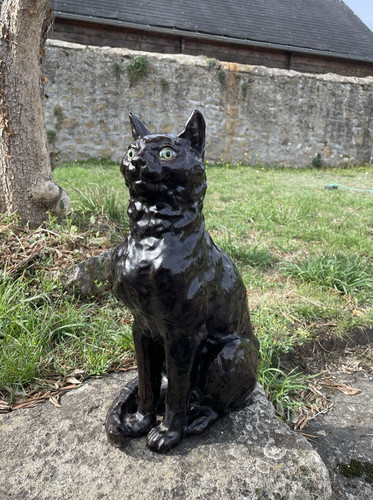 Sculpture chat signée joseph - sculpture,