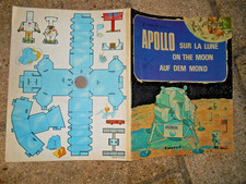 old cardboard carving book apollo on the moon turret new to cut