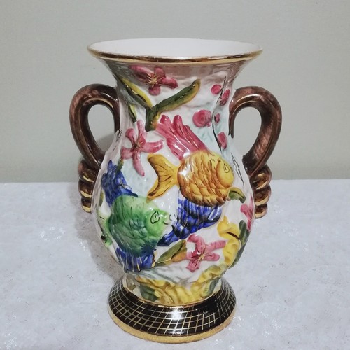 Vase céramique signé - en,
