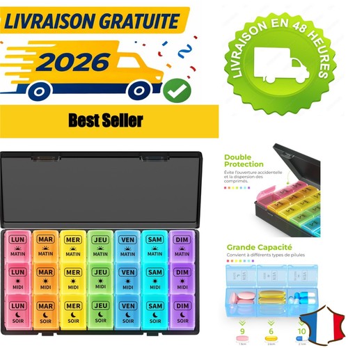 Pilulier semainier jours 21 - semainier,