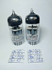 Used 6N23P / ECC88 / 6DJ8 Reflector '74 SWGP Gray Shields Matched pair 06.74