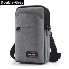 Sacoche Homme Femme -GREY COLOR - Extérieure Unisexe en Tissu