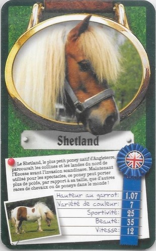 Carte top trumps chevaux ou - chevaux,