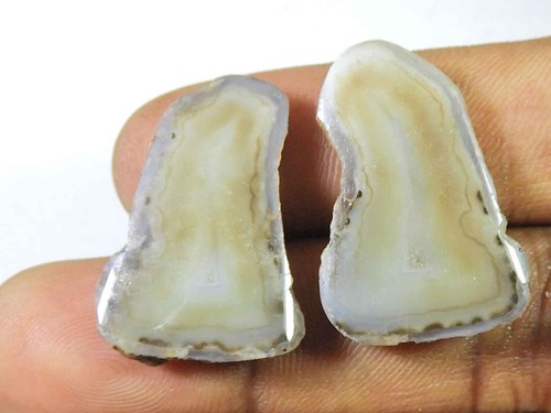 Paire assortie agate druzy - d'agate,