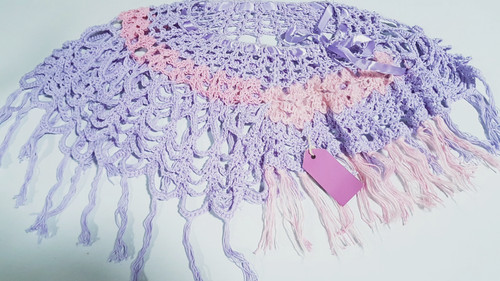Poncho crocheté pour fillette - crocheté,