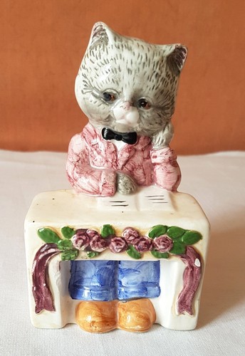 Figurine chat céramique - chat, en