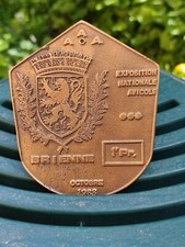 ANCIENNE PLAQUE EXPOSITION NATIONALE AVICOLE BRIENNE 1ER PRIX OCTOBRE 1983