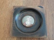 Miniature on paper - wooden frame 11 cm / 11 cm