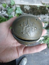  GRELOT BRONZE D'ATTELAGE CHEVAL POSTE DILIGENCE N°7 DECOR FLEUR