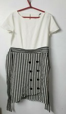 ROBE MIDI CHEMISE RAYÉE NOIRE