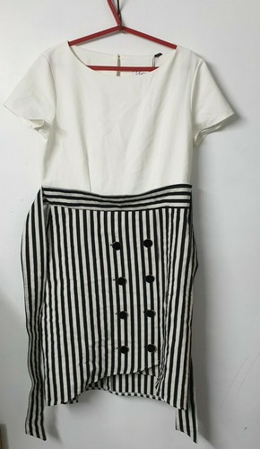 Robe midi chemise rayée noire - chemise,