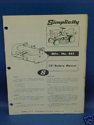 Simplicity 442 rotary - 442, 28"