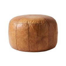 Pouf marocain en cuir