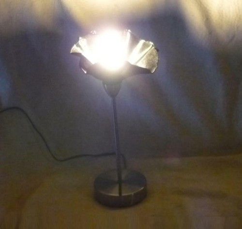 Lampe tactile fleur noire - lampe,