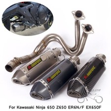 For Kawasaki Ninja 650 EX650 ER6F Full System Exhaust Tips Muffler Header Pipe