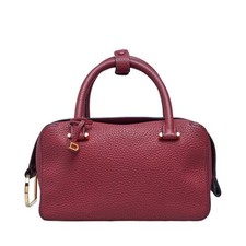 Delvaux Burgundy Calfskin Cool Box Mini Women's Tote Bag