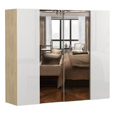 Armoire à portes coulissantes, armoire avec miroir, armoire, LORIS 4D 230 cm