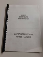 manuel d'utilisation de motoculteur staub hobby / farmer