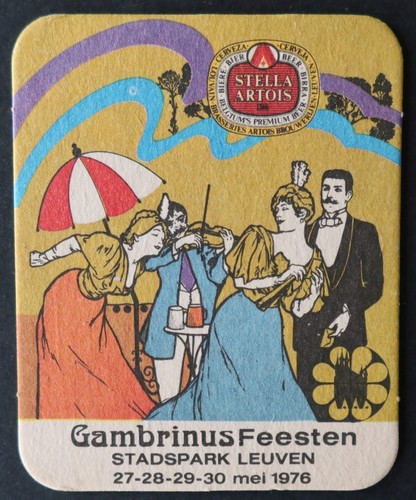 Sous bock stella artois - artois, 1976