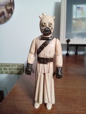 Vintage Star Wars 1977 Tusken Raider Figure Only RARE HOLLOW CHEEK TUBES *READ*!