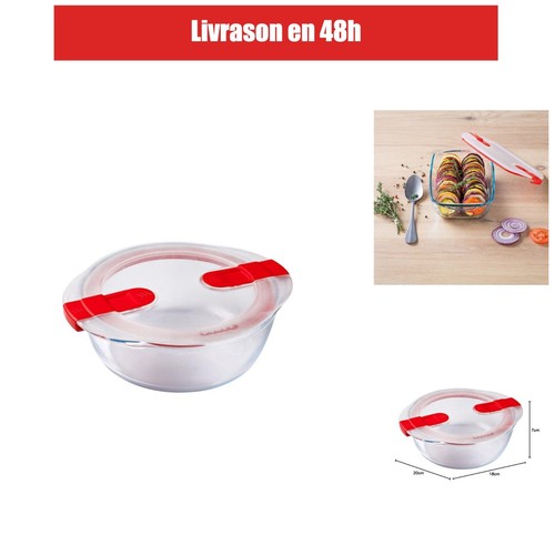 Pyrex plat rond verre avec - rond,
