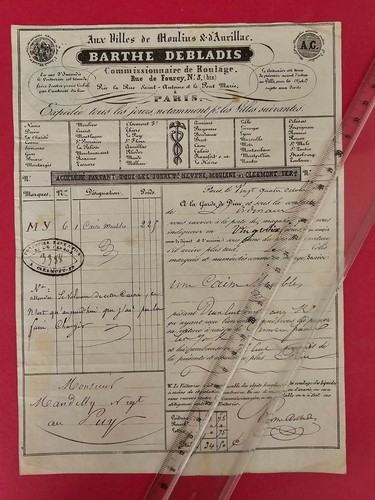 Lettre roulage aux villes - lettre, roulage-