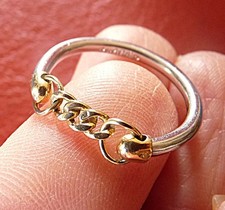 Bague Acier + OR MASSIF 18