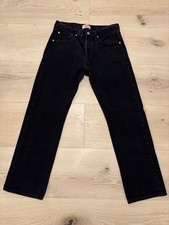 Levis 501 Jeans Mens 31x30 Black Straight Leg Vintage Silver Button Fly