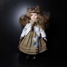 N23.387 Fashion Artist Doll Couture Hair Catains Ceramic Dress Canvas Jute