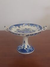 Antique DELFT Regina Blauw 130 BLUE White 2 Handled COMPOTE Pedestal Candy Dish