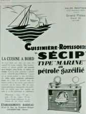 PRESS AD 1929 ROTISSERIE COOKER SECIP MARINE TYPE PETROLEUM GAS