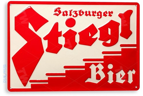 Tin sign stiegl bier metal - sign,