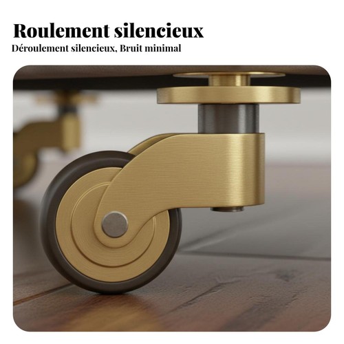 Roulette pivotante laiton - roulette,