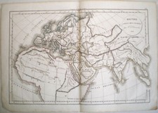 CARTE ANCIENNE MONDE CONNU DES
