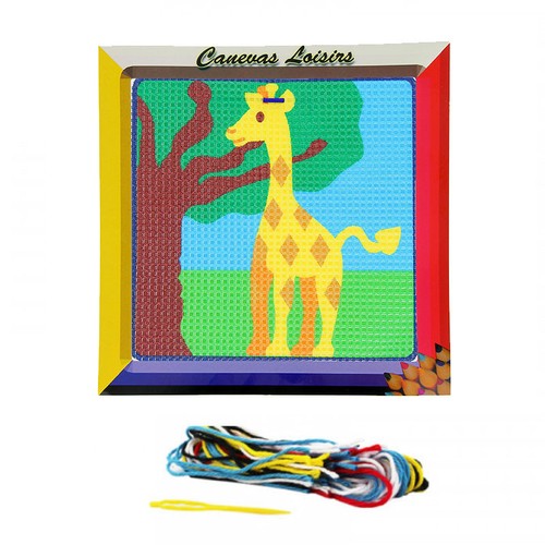 Kit canevas girafe 15 cm - girafe,