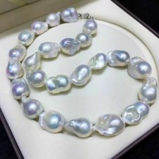 15-20mm AAA+ Natural South Sea White Reborn Keshi Baroque Pearl Necklace 18"-36"