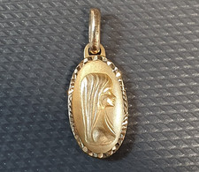 Virgin Mary Gold Plated Religious Medal Pendant #39