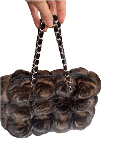 Sac main vintage fourrure - à,