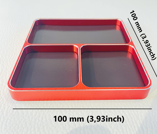 Anodized alu box magnet - alu, pad