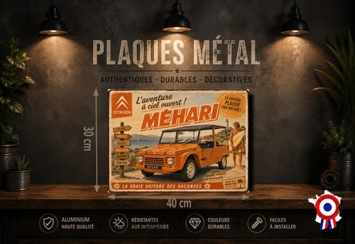 Plaque métal vintage citroën - plaque,